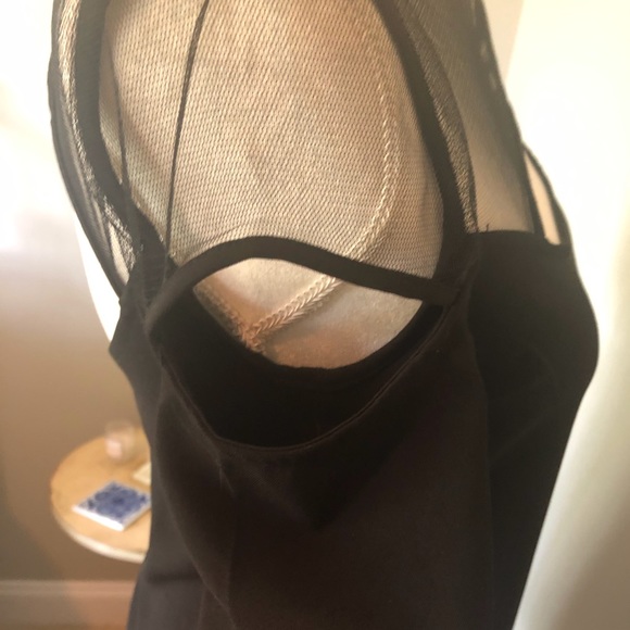 TOBI brand black tunic blouse with mesh and cut out detailing - Picture 11 of 16